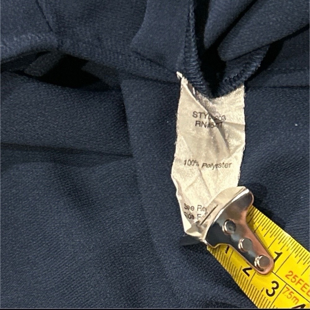 Cabi French Navy Drawstring Jumpsuit Womens Medium Navy Blue Sleeveless Jogger - Picture 7 of 7